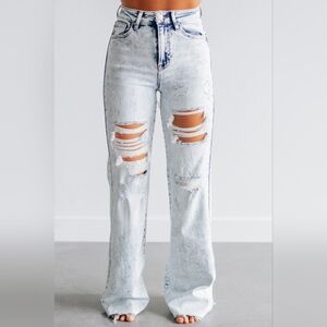 Risen High Rise Long Inseam Jeans